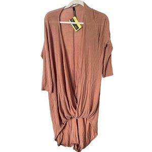 Mittoshop Rose Pink Surplice Neckline Wrap Top NWT‎